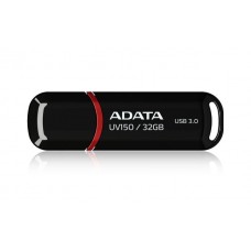 ADATA UV150 32GB FLASHDRIVE BLACK/RD USB3.0-LANYARD